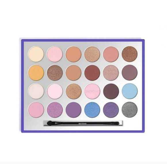 BEYOND Eyeshadow Palette 24 Colors Shimmer Matte Soft Pinks Purples Palette - Picture 4 of 6